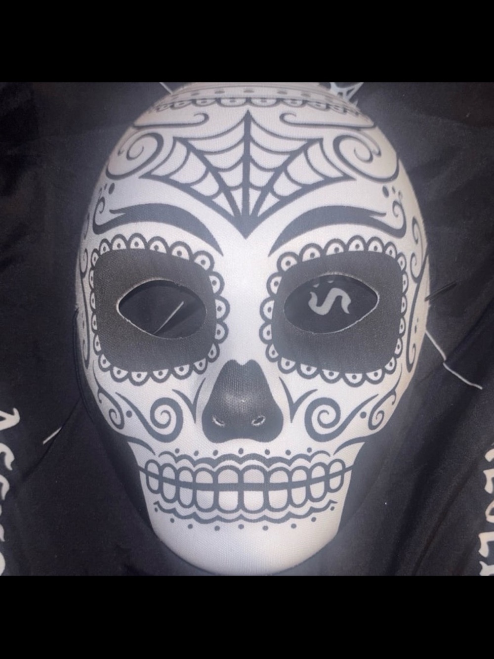 Spirit White and Black Sugar Skull Halloween Mask